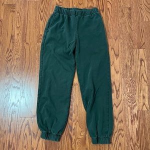 Brandy Melville John Galt Sweatpants in Dark Green